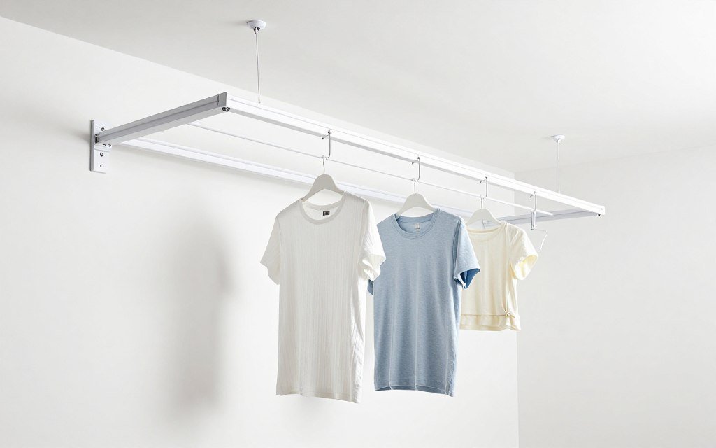 retractable clothesline in laundry room