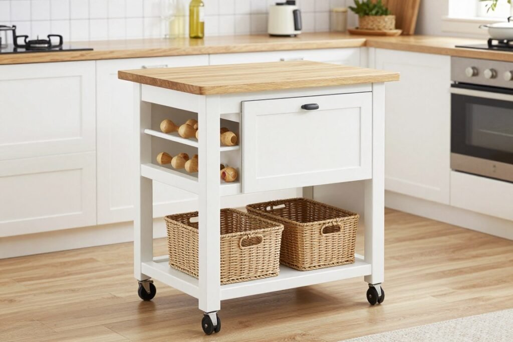 rolling kitchen cart used as mobile island rolling kitchen cart used as mobile island