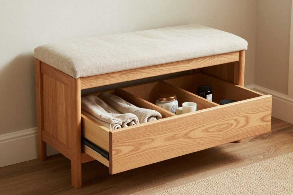 storage bench with hidden compartment and cushioned seating storage bench with hidden compartment and cushioned seating