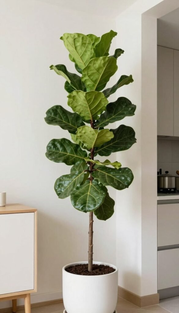 tall indoor plant adding vertical green element tall indoor plant adding vertical green element