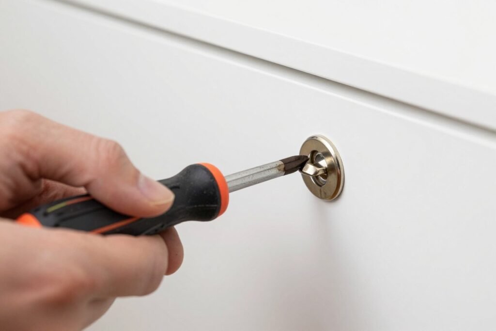 tightening cabinet hardware