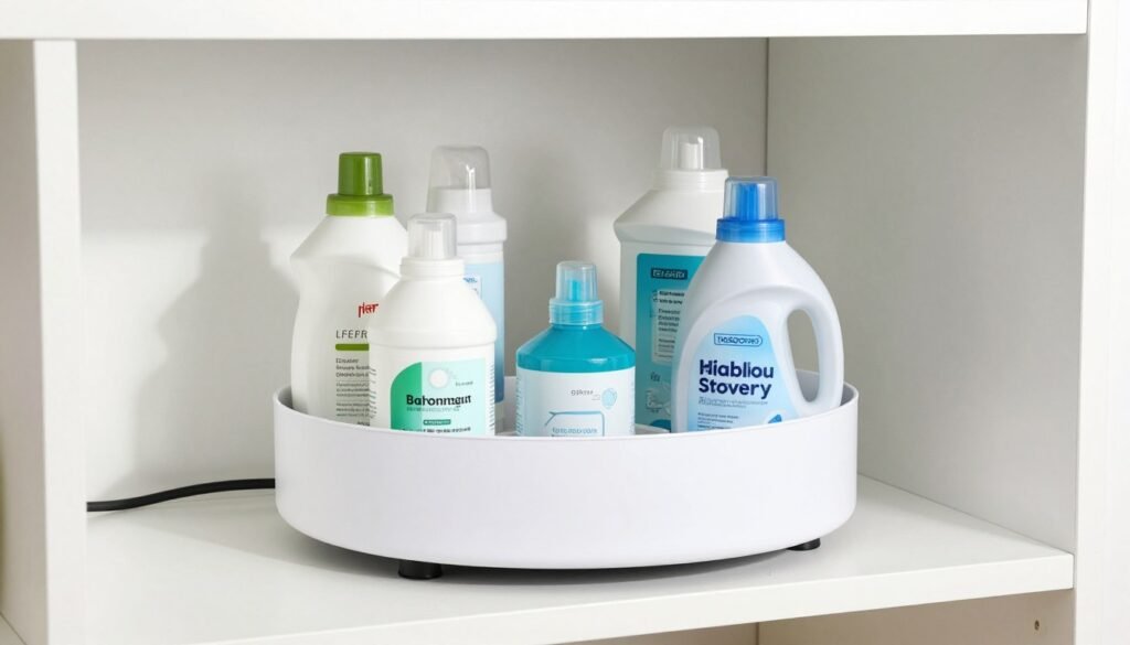 turntable lazy susan with laundry products