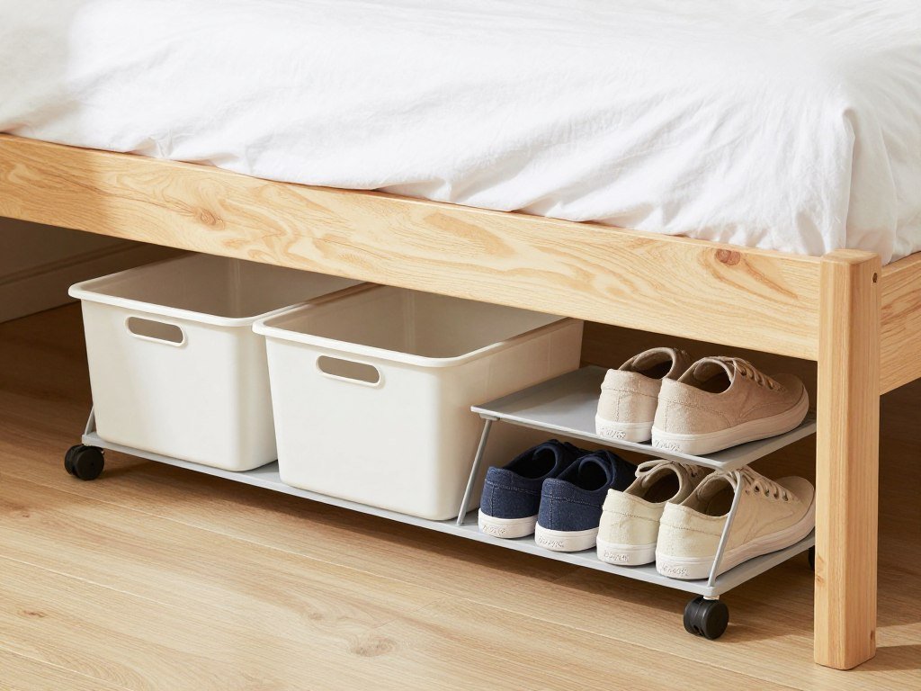 under bed shoe storage containers with wheels