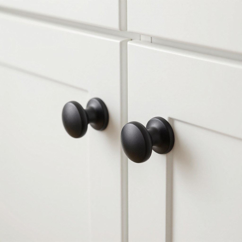 updated cabinet hardware close-up