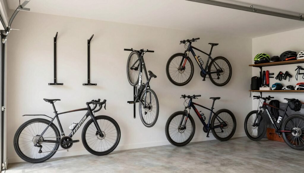 various bike storage solutions in garage