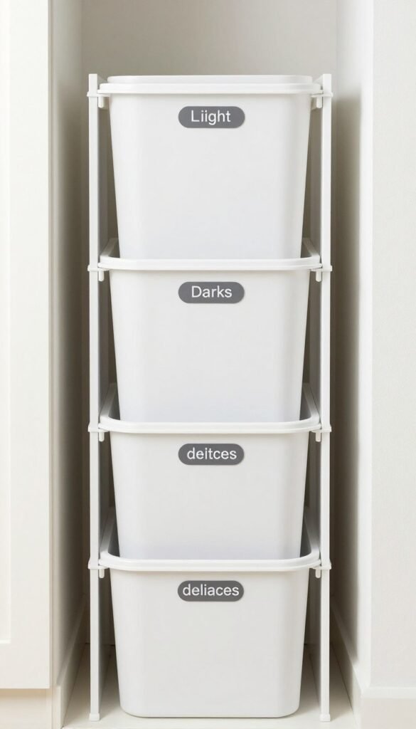 vertical laundry sorting system
