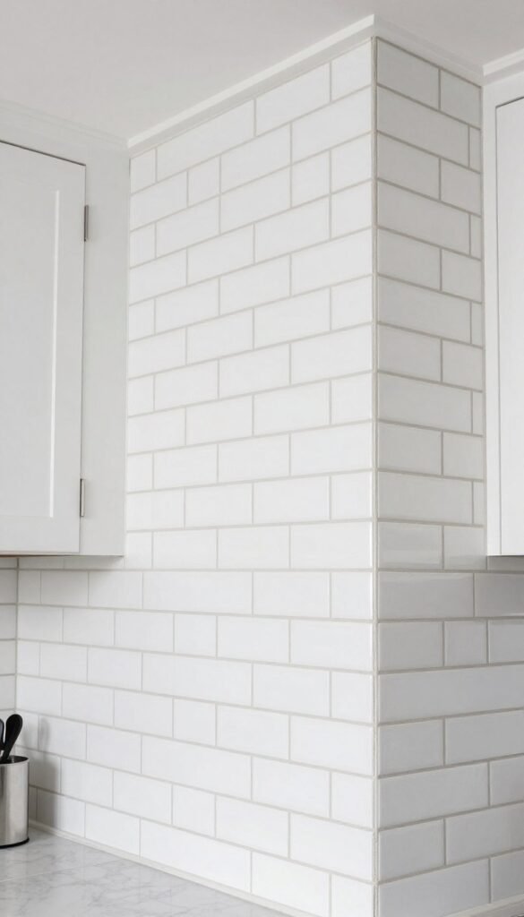 vertical subway tile pattern making walls appear taller vertical subway tile pattern making walls appear taller