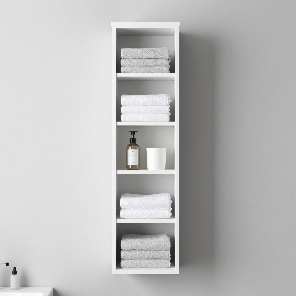 wall mounted linen cabinet for small bathroom storage