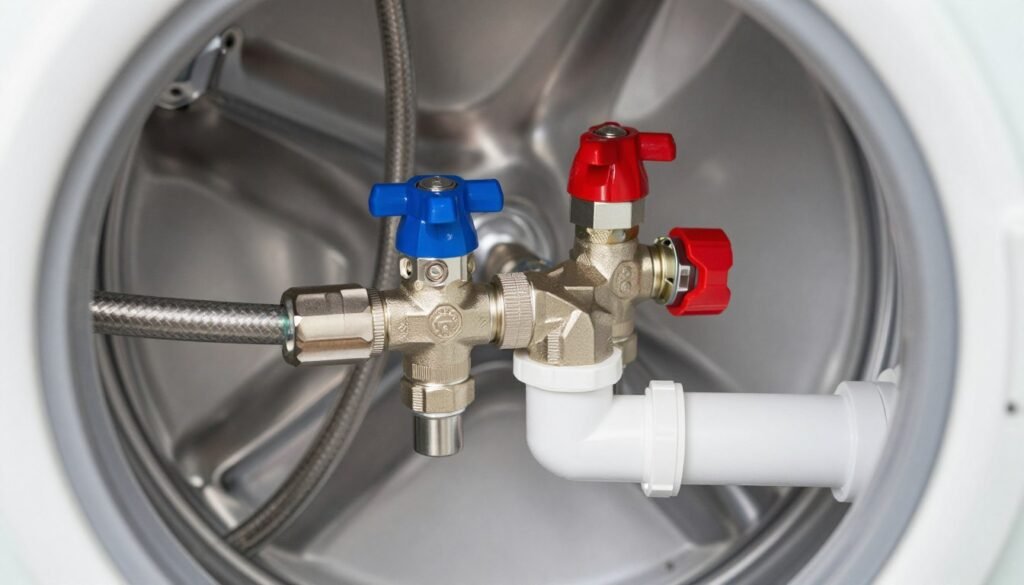 washing machine water supply and drain connections