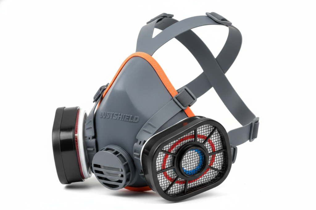 Dust collection respirator mask