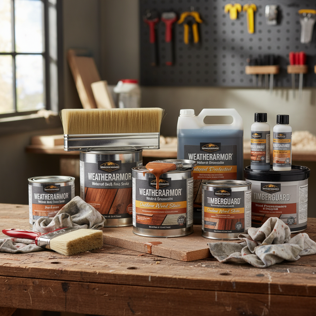 Exterior wood finish products and application brushes