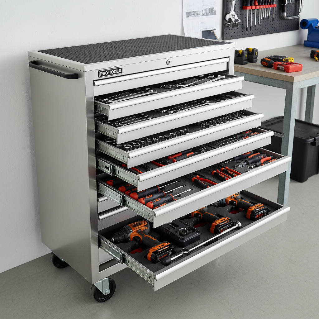 Professional tool chest open Professional tool chest open