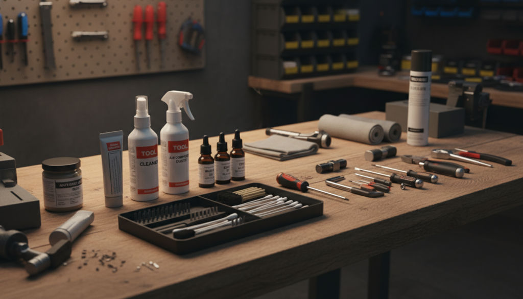 Tool maintenance and cleaning supplies