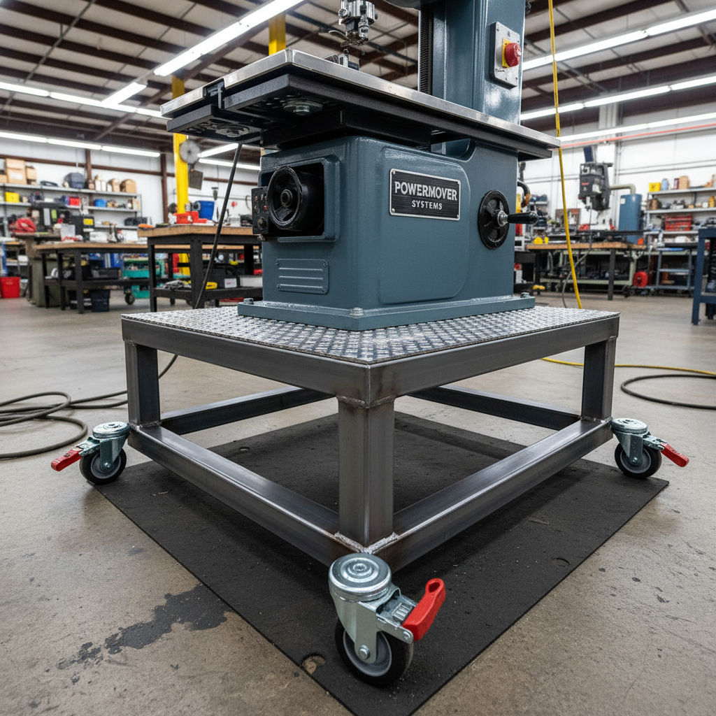 Tool on mobile base with wheels