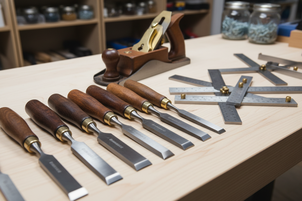 clean and maintained woodworking tools