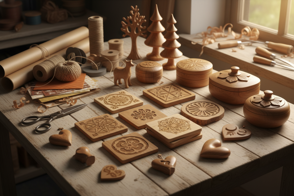collection of handmade wooden gift items collection of handmade wooden gift items
