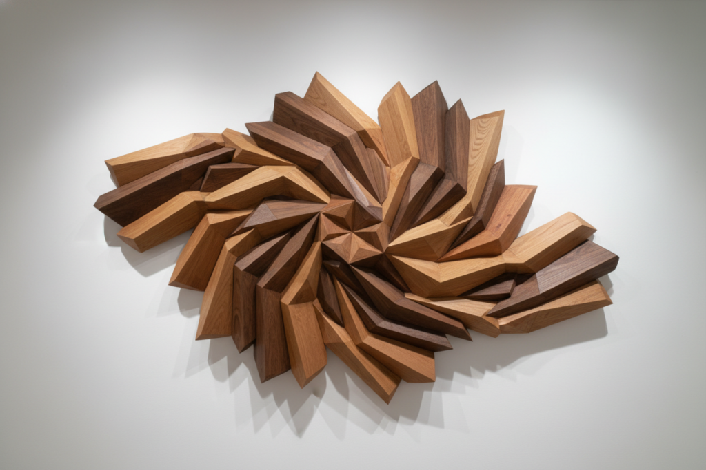 geometric wooden wall art piece geometric wooden wall art piece