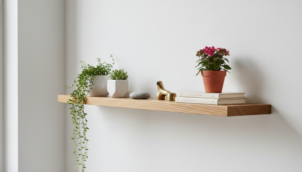 handmade floating wood shelf mounted on wall handmade floating wood shelf mounted on wall