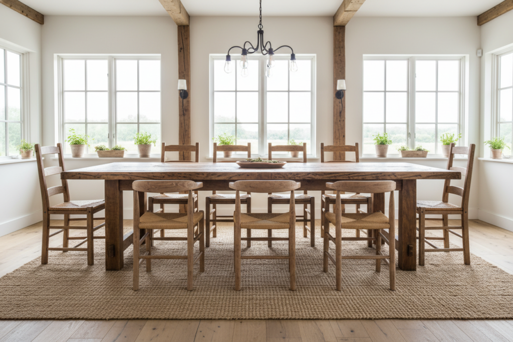 large reclaimed wood dining table with chairs large reclaimed wood dining table with chairs
