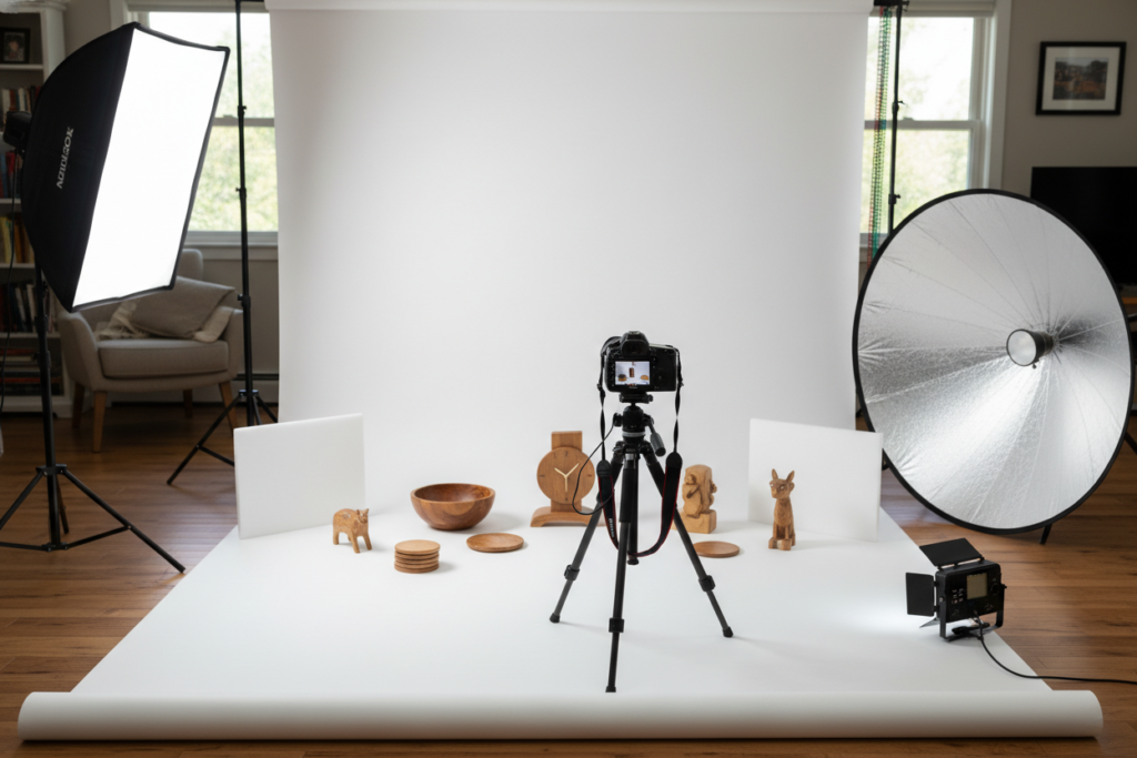 online shop product photography setup