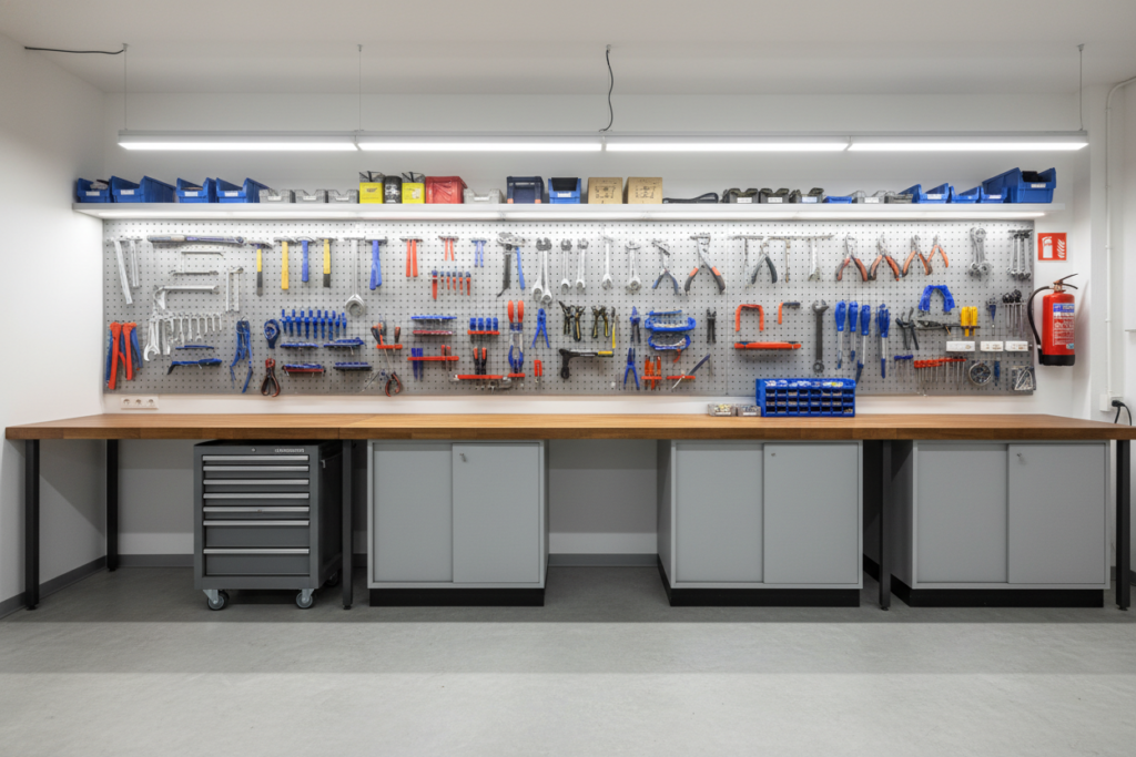 organized woodworking workshop space organized woodworking workshop space