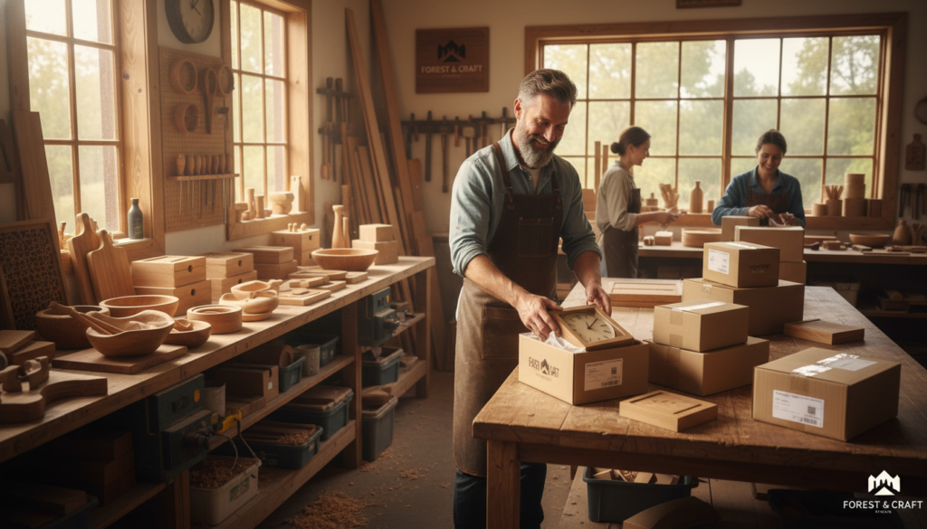 successful woodworking business workshop