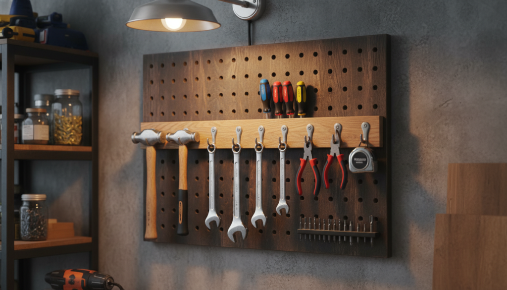 wall-mounted wooden tool holder organizer wall-mounted wooden tool holder organizer