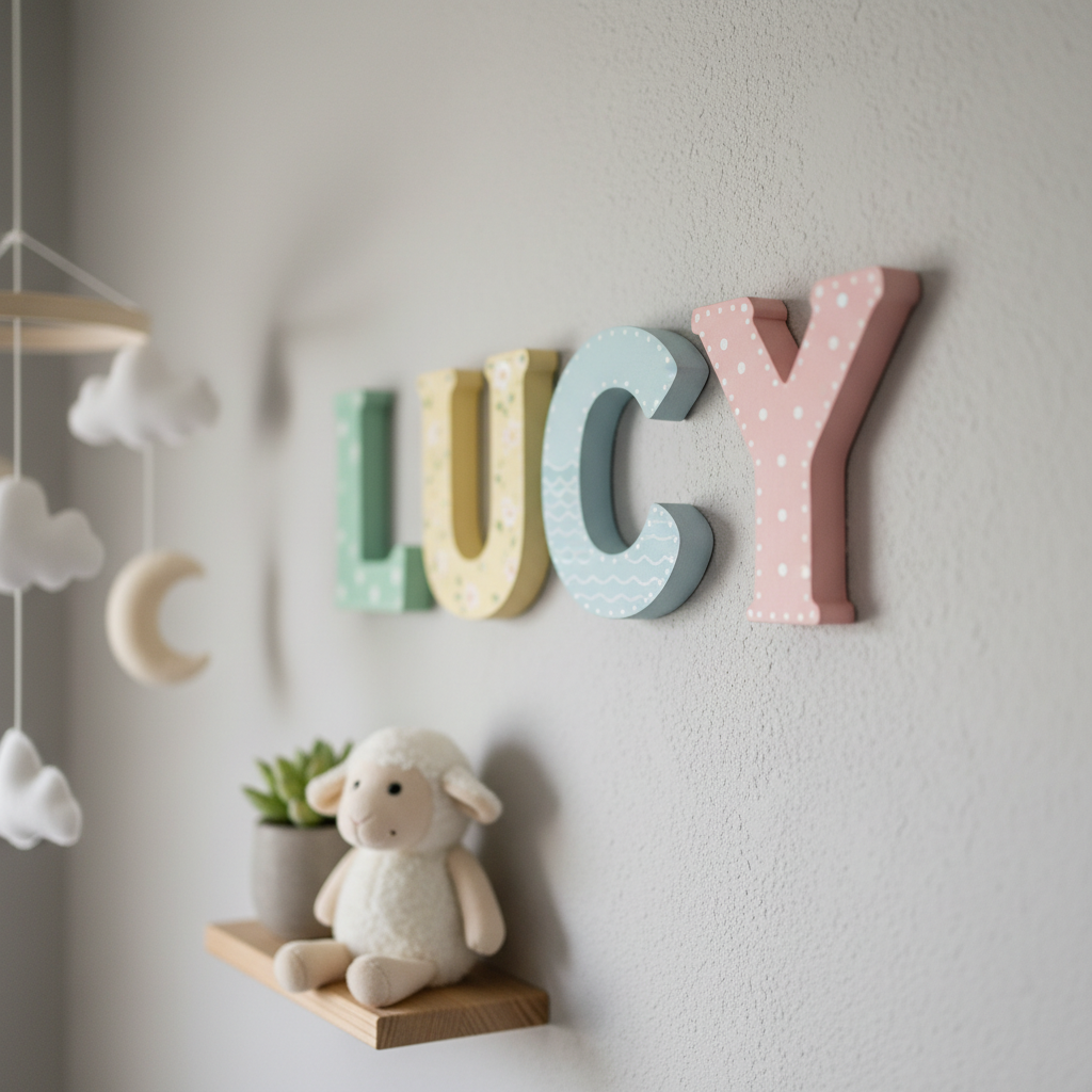 wood craft ideas for children's name letters