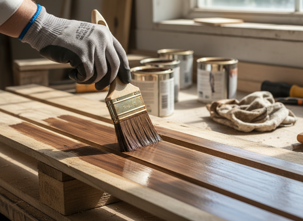 wood staining techniques demonstration