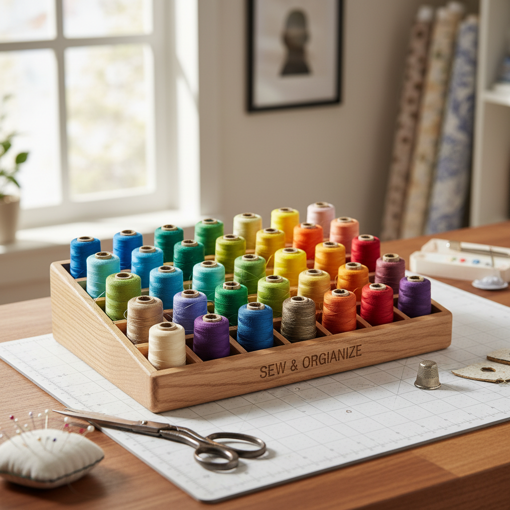 wooden craft supply organizer