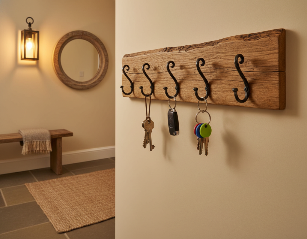 wooden key holder mounted in entryway wooden key holder mounted in entryway