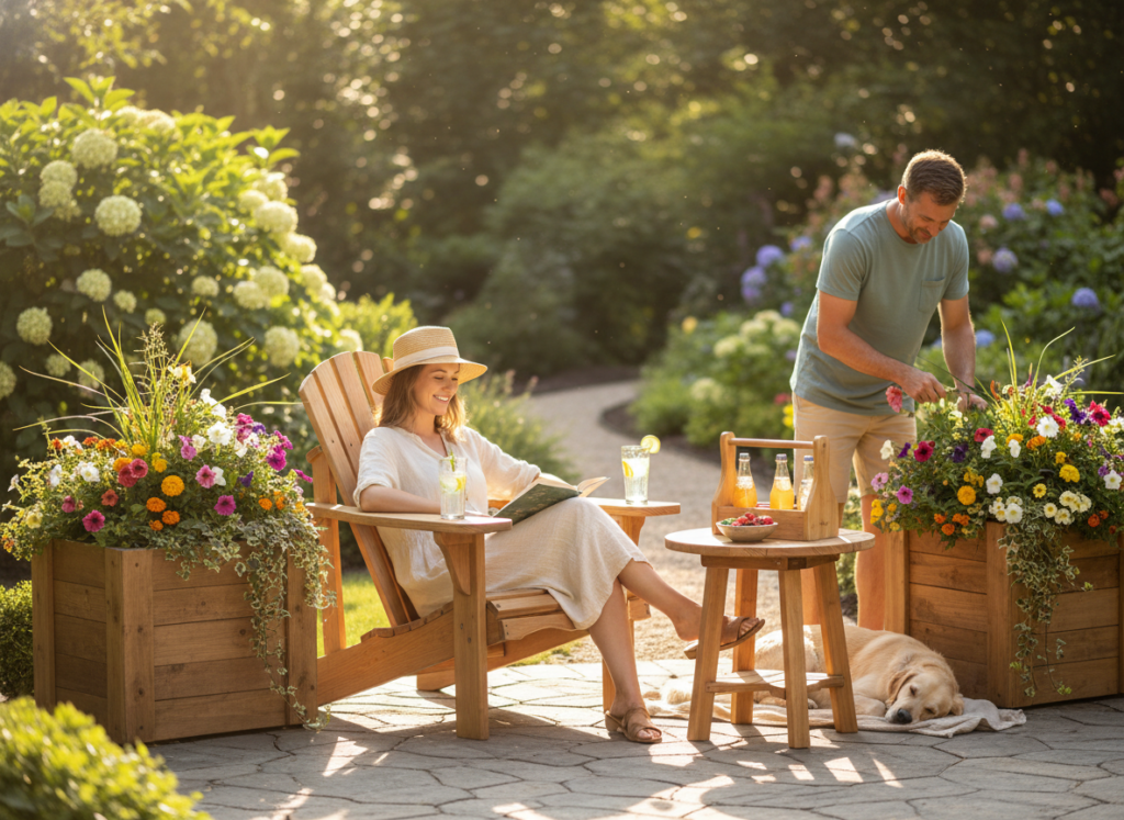 wooden outdoor summer projects on patio wooden outdoor summer projects on patio
