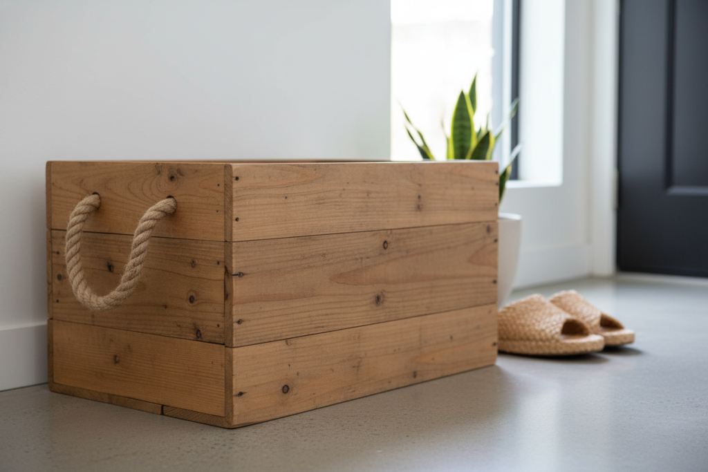 wooden storage box with rope handles wooden storage box with rope handles